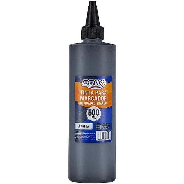 Tinta para Marcador de Quadro Branco Reabastecedora Preta 500ML
