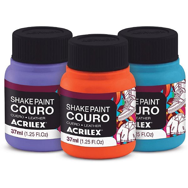 Tinta para Couro Shake Paint 37ML Rosa - Pacote com 6 Unidades