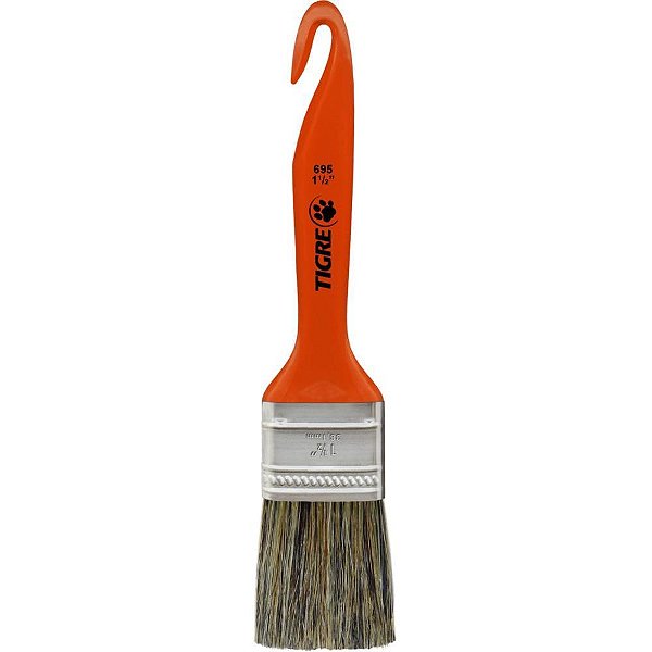 Trincha de Pintura 695 Média Cerda GRIS 1,5" - Linha Econômica - Pacote com 12 Unidades