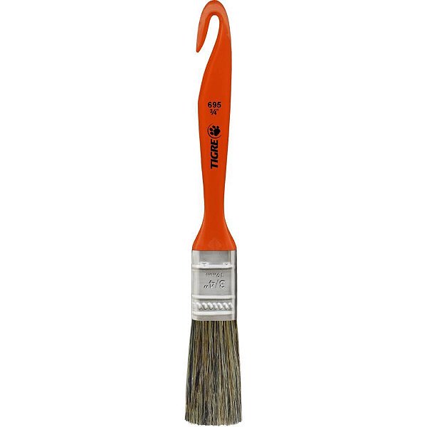 Trincha de Pintura 695 Média Cerda GRIS 3/4 POL - Pacote com 12 Unidades
