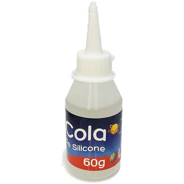 Cola para Artesanato Silicone 60G Cristal - Caixa com 12 Unidades