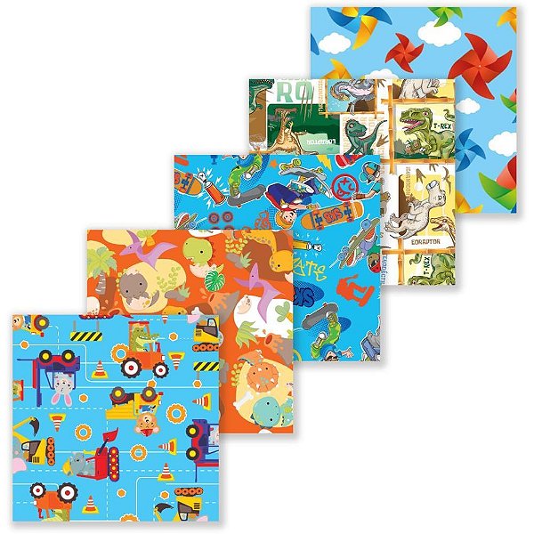 Saco Metalizado Infantil Masculino Sortido 30X45CM – Pacote com 50 Unidades