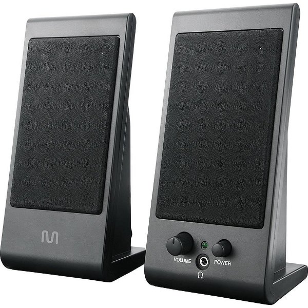 Caixa de Som para  Computador USB 2.0 3W Conexao P2 Cinza