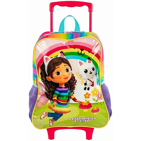 Mochila Infantil com Rodinhas a Casa da GABBY Fadas M