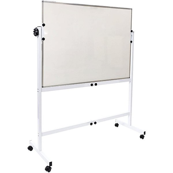 Suporte para Quadro com Rodízios e Trava 120 a 200CM Branco