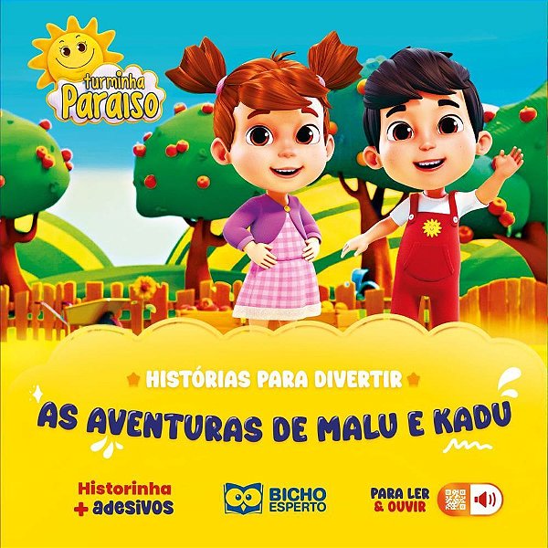 Livro Infantil Ilustrado Histórias para Divertir - as Aventuras de Malu e Kadu 36 Páginas