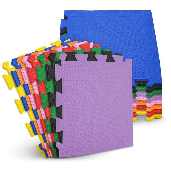 Tatame EVA Evamax 50X50CM 10MM Sortido – Pacote com 16 Placas
