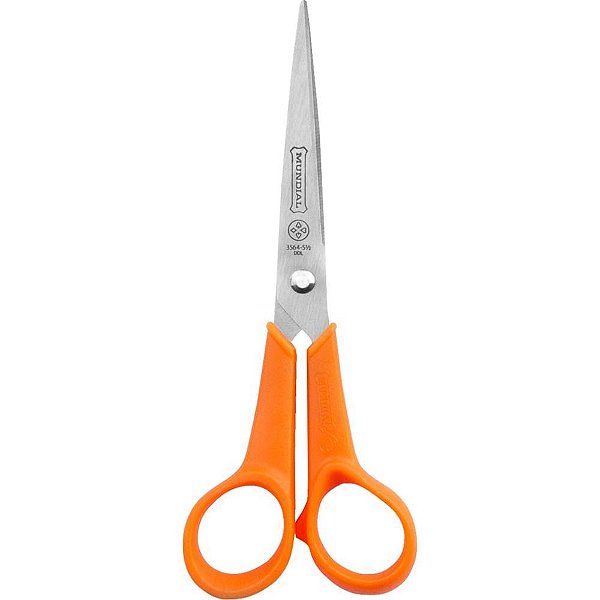 Tesoura Multiuso Fio Liso Laranja 14CM – Mundial