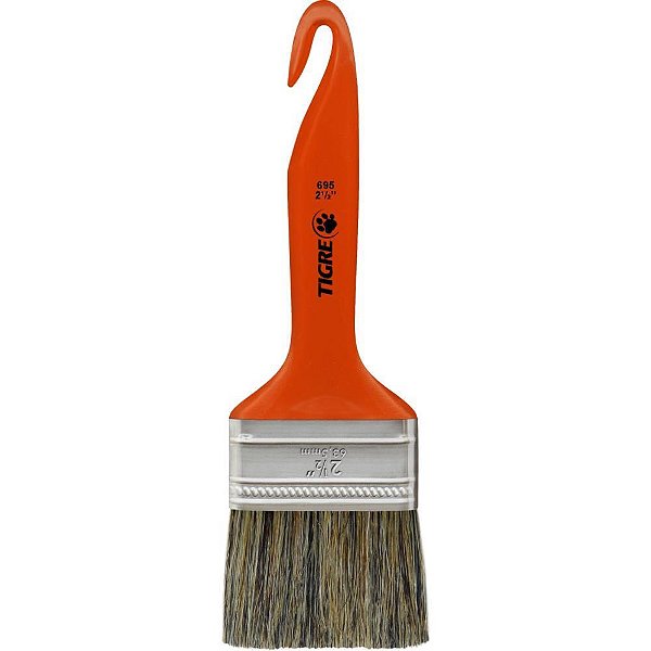 Trincha de Pintura Média Cerdas GRIS 2 1/2" – Pacote com 12 Unidades