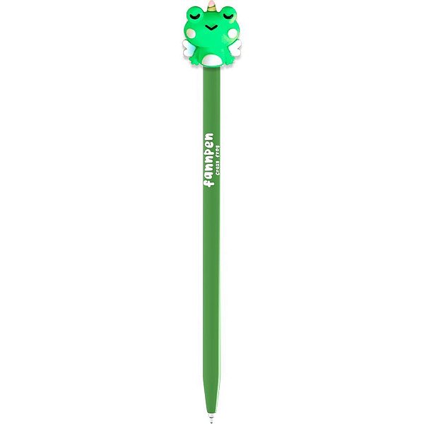 Caneta Esferográfica FANN Pen 0.7MM Sapinho Tinta Preta Caixa com 12
