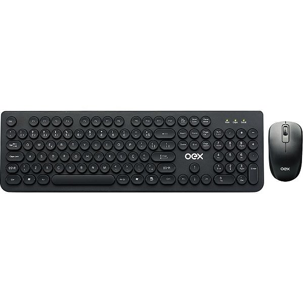 Kit Periféricos POP Teclado e Mouse sem Fio Preto