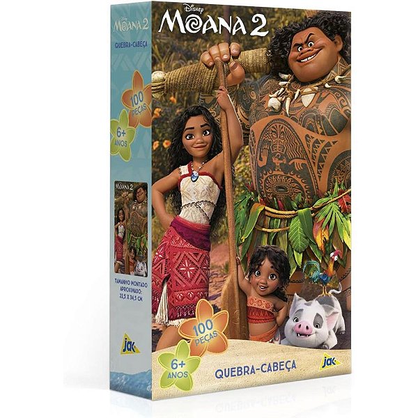 QUEBRA-CABECA Cartonado Moana 2 com  100 Pecas