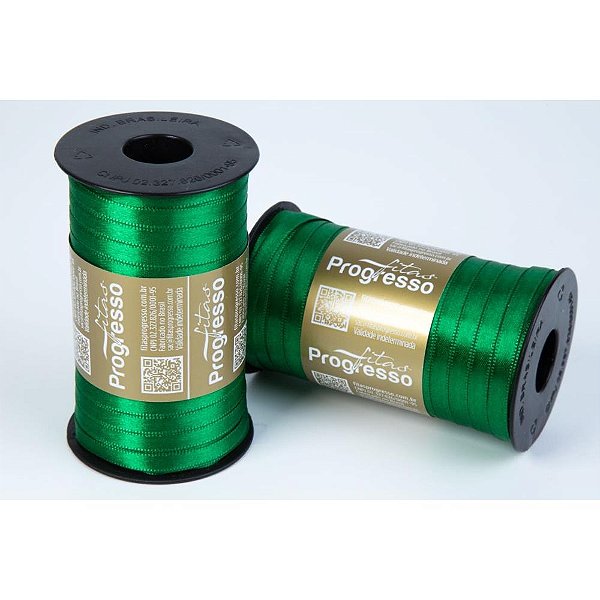 Fita de Cetim Dupla 4MM X 100M Verde Bandeira T900