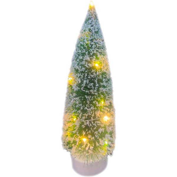 Artigo para Decoração Natal árvore com LUZ 30X10CM com Base Plástica
