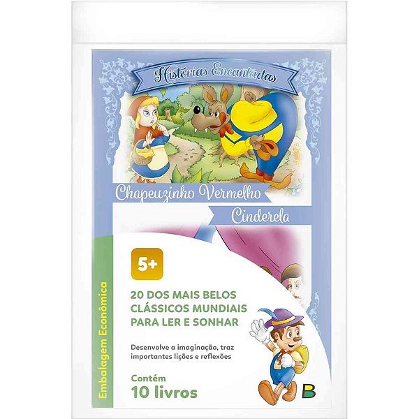 Livro Infantil Ilustrado Histórias Encantadas com 100 Unidades