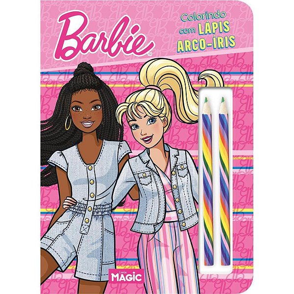 Livro Infantil Colorir Lápis ARCO-ÍRIS Barbie