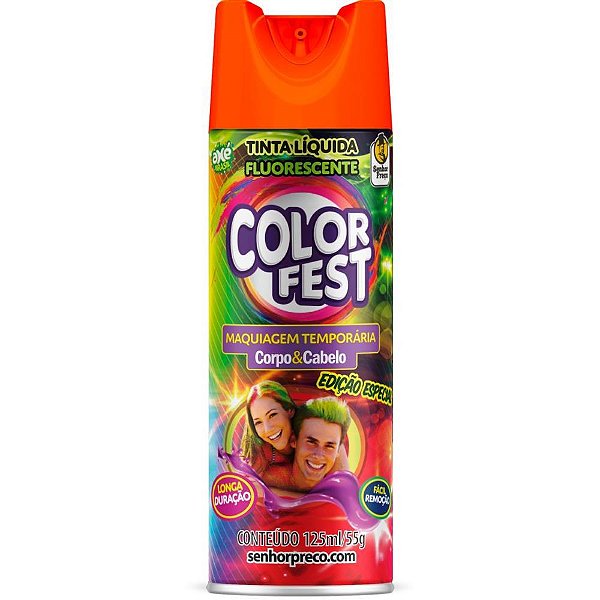 Pinta Cabelo 125ML Color FEST Laranja Fluor Caixa com 24