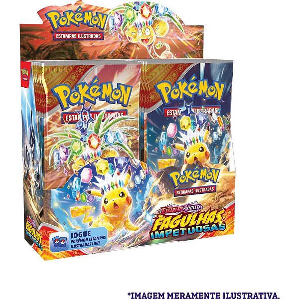 Jogo de Cartas Pokémon EV08 Fagulhas Impetuosas Display com 36 Pacotes