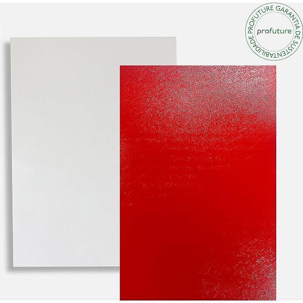 Capa para Encadernação A4 Cristal e Vermelho - KIT com 100 Unidades