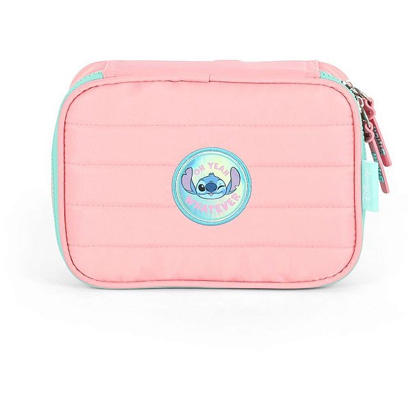 Estojo BOX STITCH em Tecido G Salmão