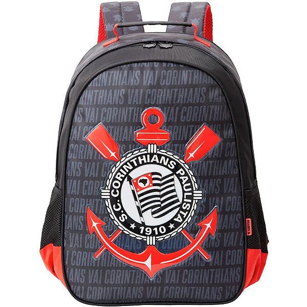 Mochila Corinthians R1 Grande com Bolsos Laterais