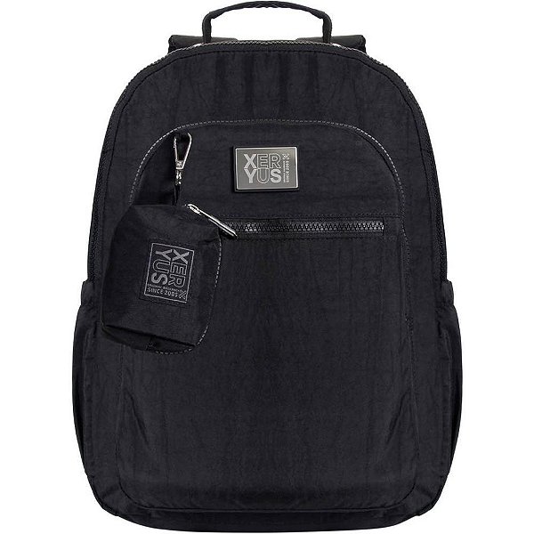 Mochila TRENDY Preta com Chaveiro
