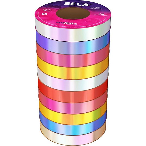 Fita Nacarada 15MM X 10M Sortida Pacote com 10