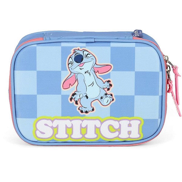 Estojo BOX Tecido STITCH G Azul