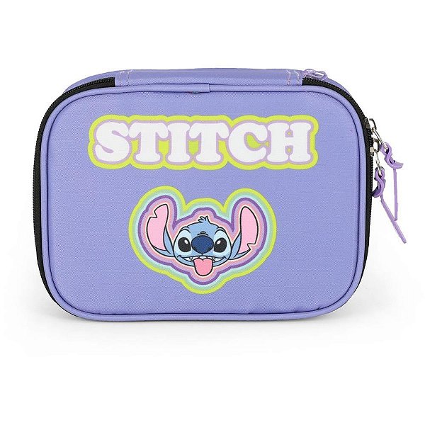 Estojo BOX Tecido STITCH G Lilás