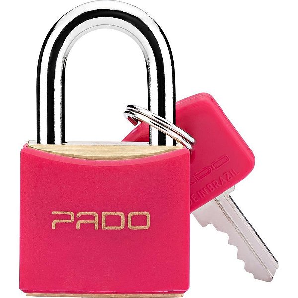 Cadeado Colorido Magenta Pado SM E-20MM Blister com 1 Unidade