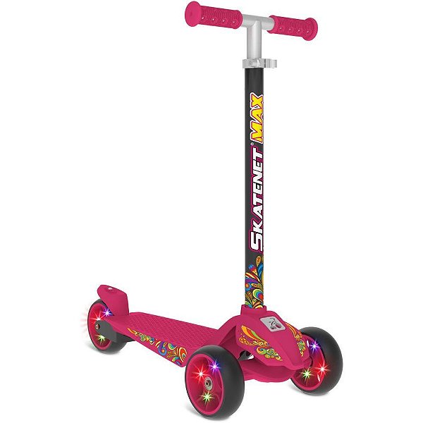 Patinete Skatenet MAX LED PINK