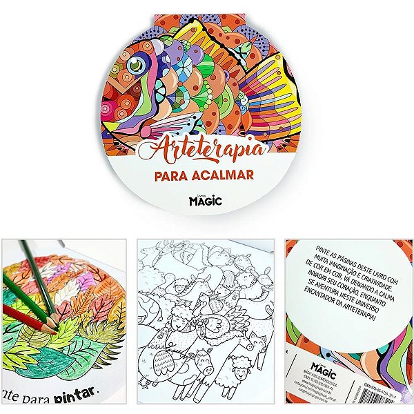 Livro de Colorir Arteterapia para ACALMAR 24 Páginas