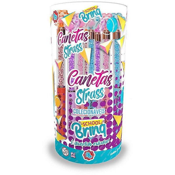Caneta Esferográfica STRASS Patinhas com Topper – Display com 20