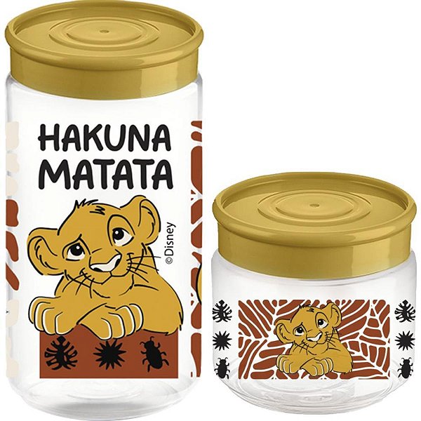Pote Plástico o Rei Leão KIT 160ML + 350ML