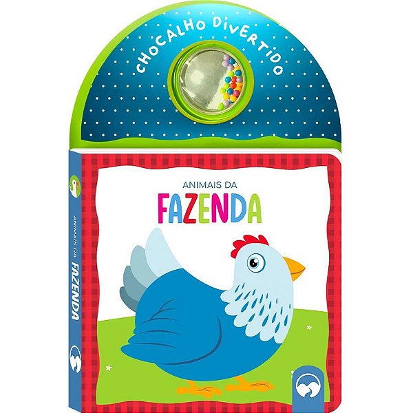 Livro Brinquedo Ilustrado Chocalho Divertido Fazendinha