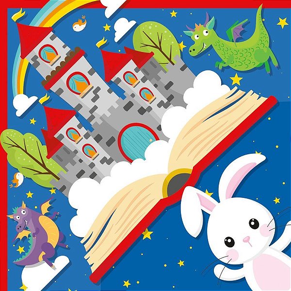 Embalagem para OVO de Páscoa 32X32CM Castelo Azul Pacote com 25