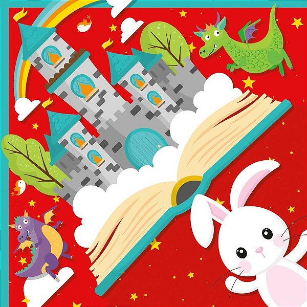 Embalagem para OVO de Páscoa 32X32CM Castelo Vermelho Pacote com 25