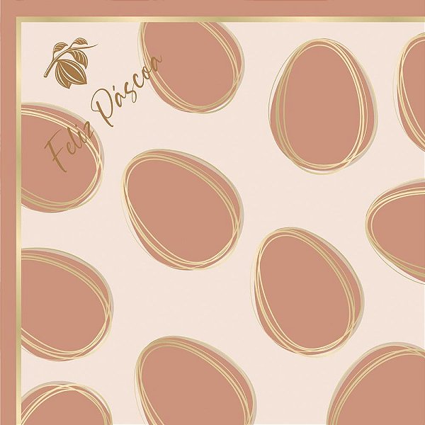 Embalagem para OVO de Páscoa 35X35CM Tonal Terracota Suave Pacote com 25