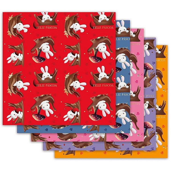 Embalagem para OVO de Páscoa 69X89CM Contos de Páscoa Pacote com 10