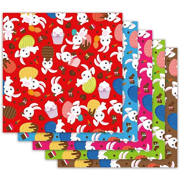 Embalagem para OVO de Páscoa 69X89CM Doce Encanto Metalizado Pacote com 10