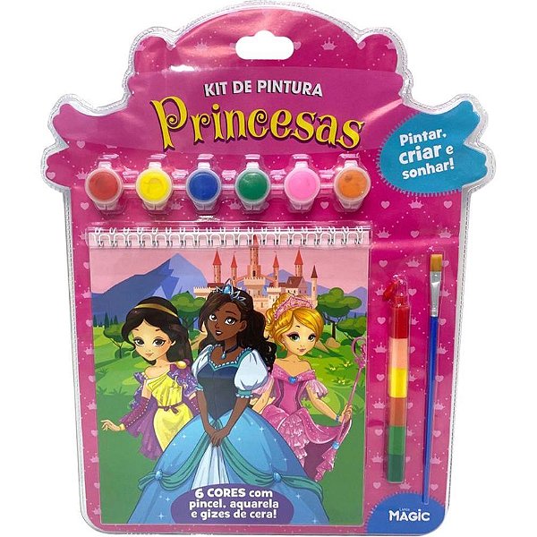 Livro Aquarela Princesas Livro de Pintura