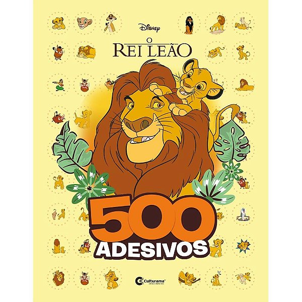 Livro com Adesivos o Rei Leão 40 Páginas com 500 Adesivos