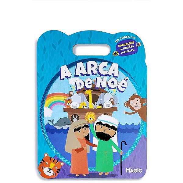 Livro Infantil Ilustrado a ARCA de Noé Bilíngue