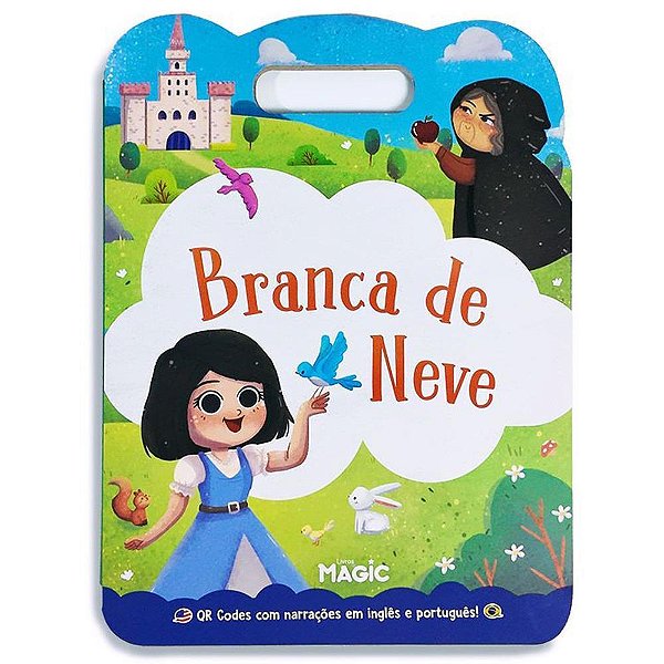 Livro Infantil Ilustrado Branca de Neve Bilíngue