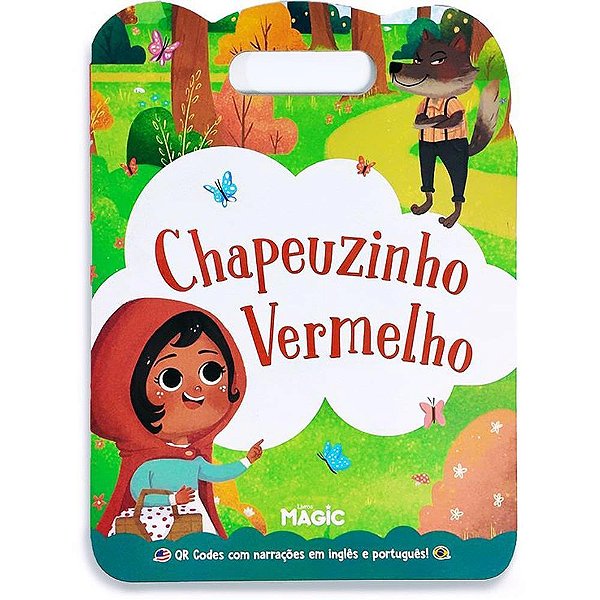 Livro Infantil Ilustrado Chapeuzinho Vermelho Bilíngue