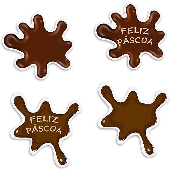 Adesivos Decorados SPLASH de Chocolate G C/12UN Pacote