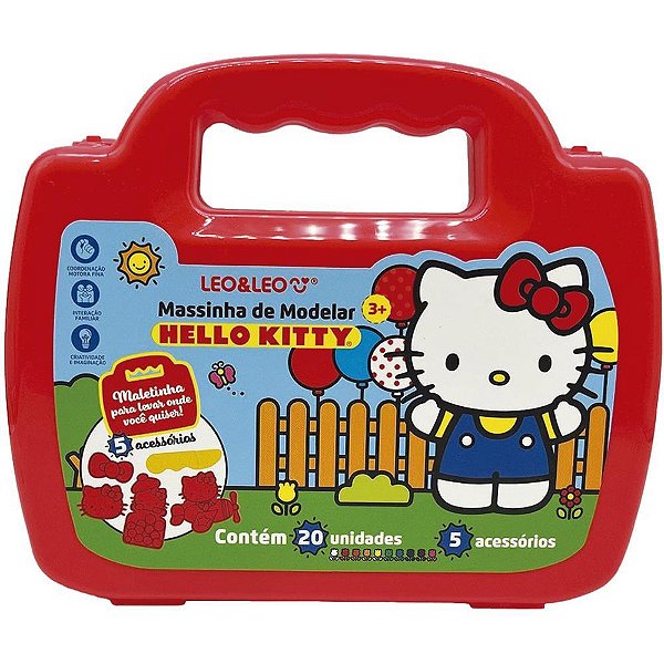 Massa para Modelar Criativa Maleta Kello KIT 10 Cores e 5 Moldes