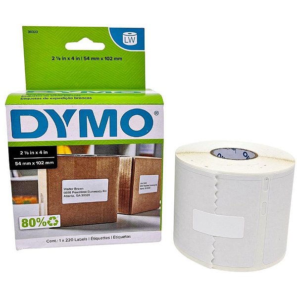 Etiqueta Adesiva Térmica DYMO LW 54MM X 102MM com 220 Unidades