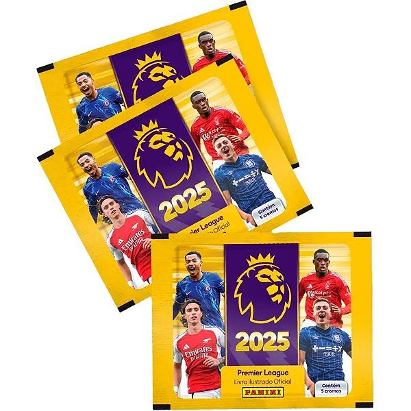 Figurinhas Football ENG 2025 Envelope com 5 Pacotes com 20 Unidades
