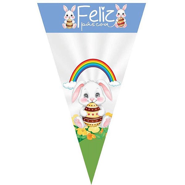 Embalagem para Trufa ou Cone 18X30CM Bosque do Coelho Pacote com 50